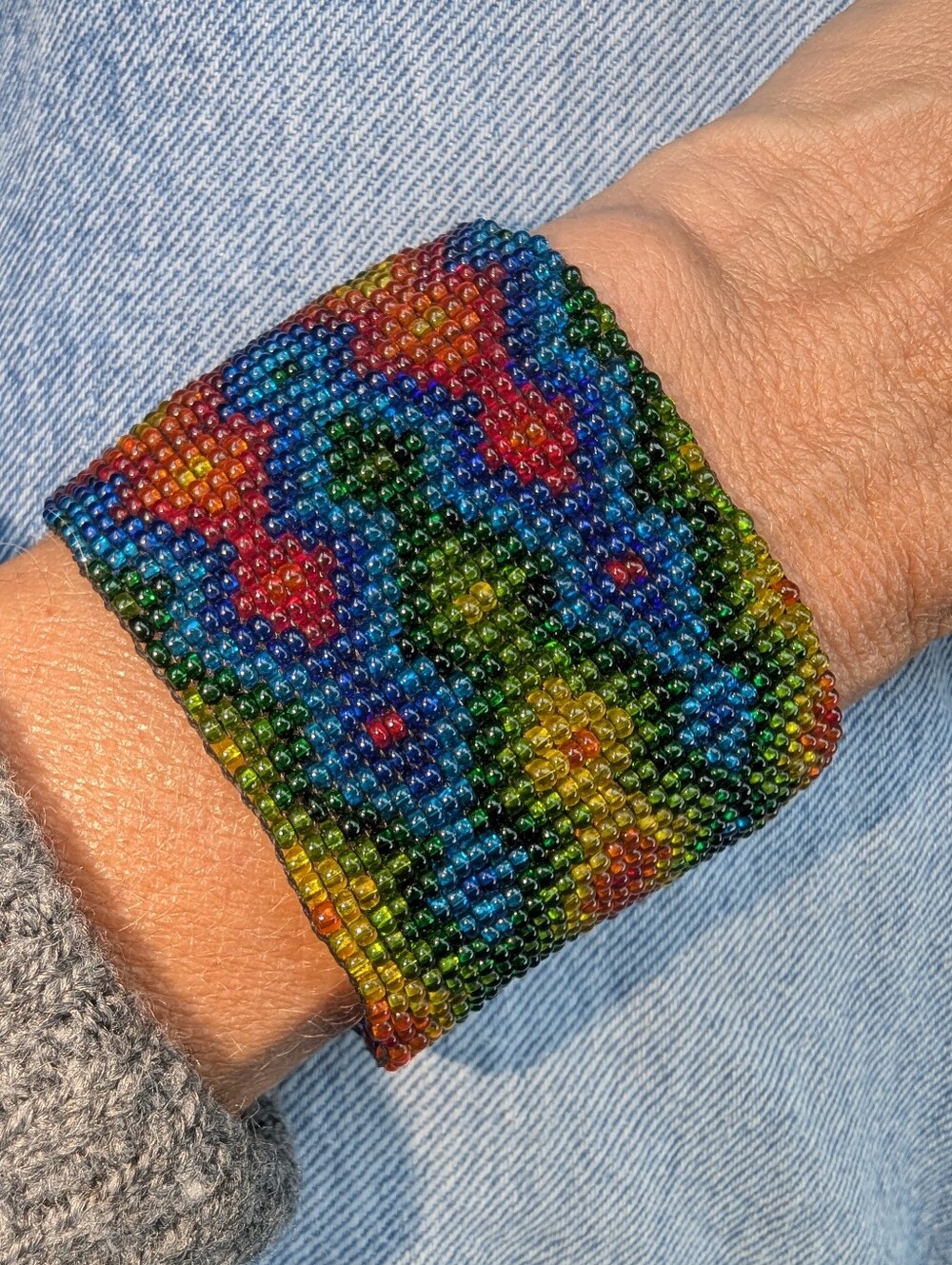 EVC COLORFUL WIDE ADJUSTABLES SMALL BEAD BRACELET